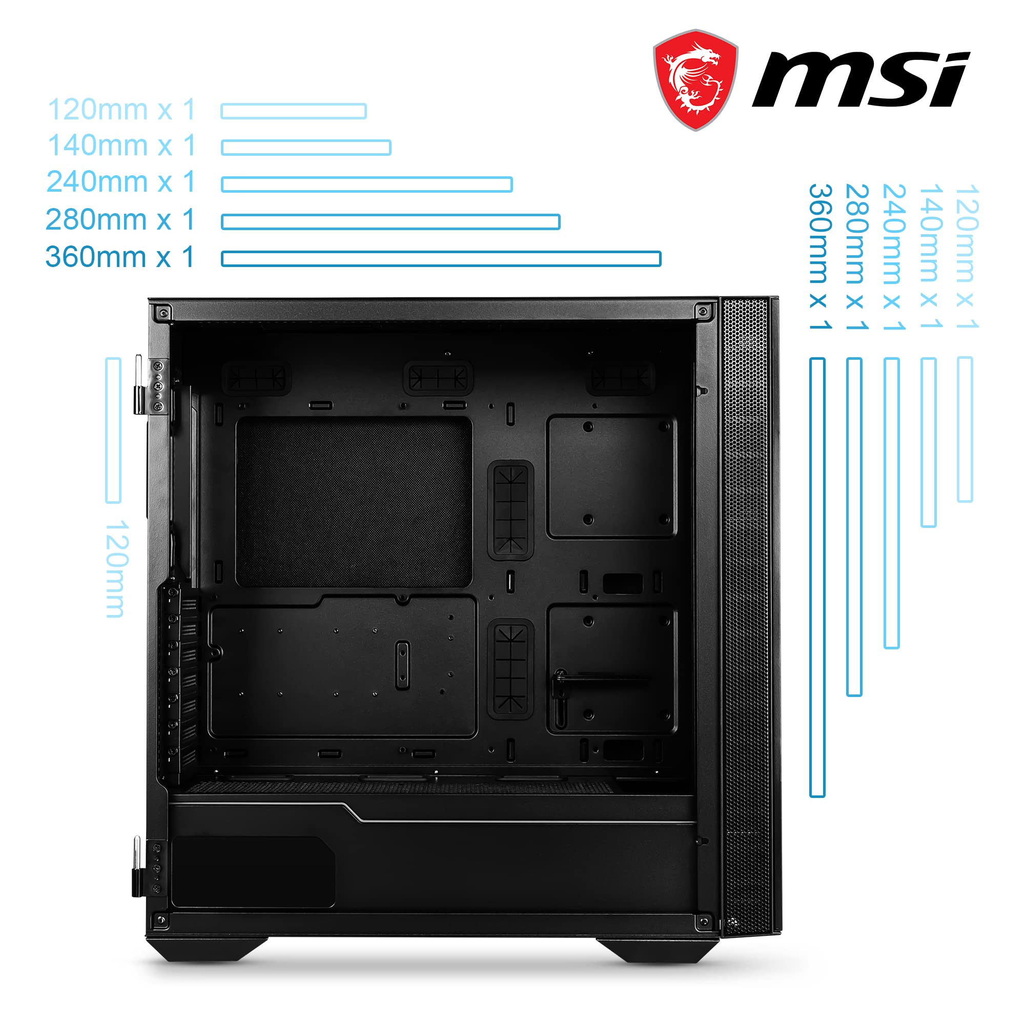 Amazon.co.jp: MSI MPG Quietude 100S ミッドタワー PCケース (強化